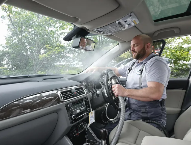 Acushnet Air Duct Cleaning specialist performing professional car duct cleaning in Acushnet