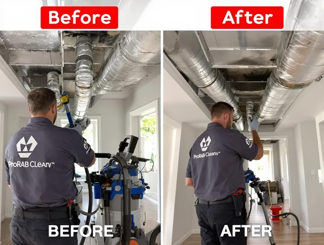Acushnet Air Duct Cleaning expert performing thorough residential duct cleaning in a Acushnet home